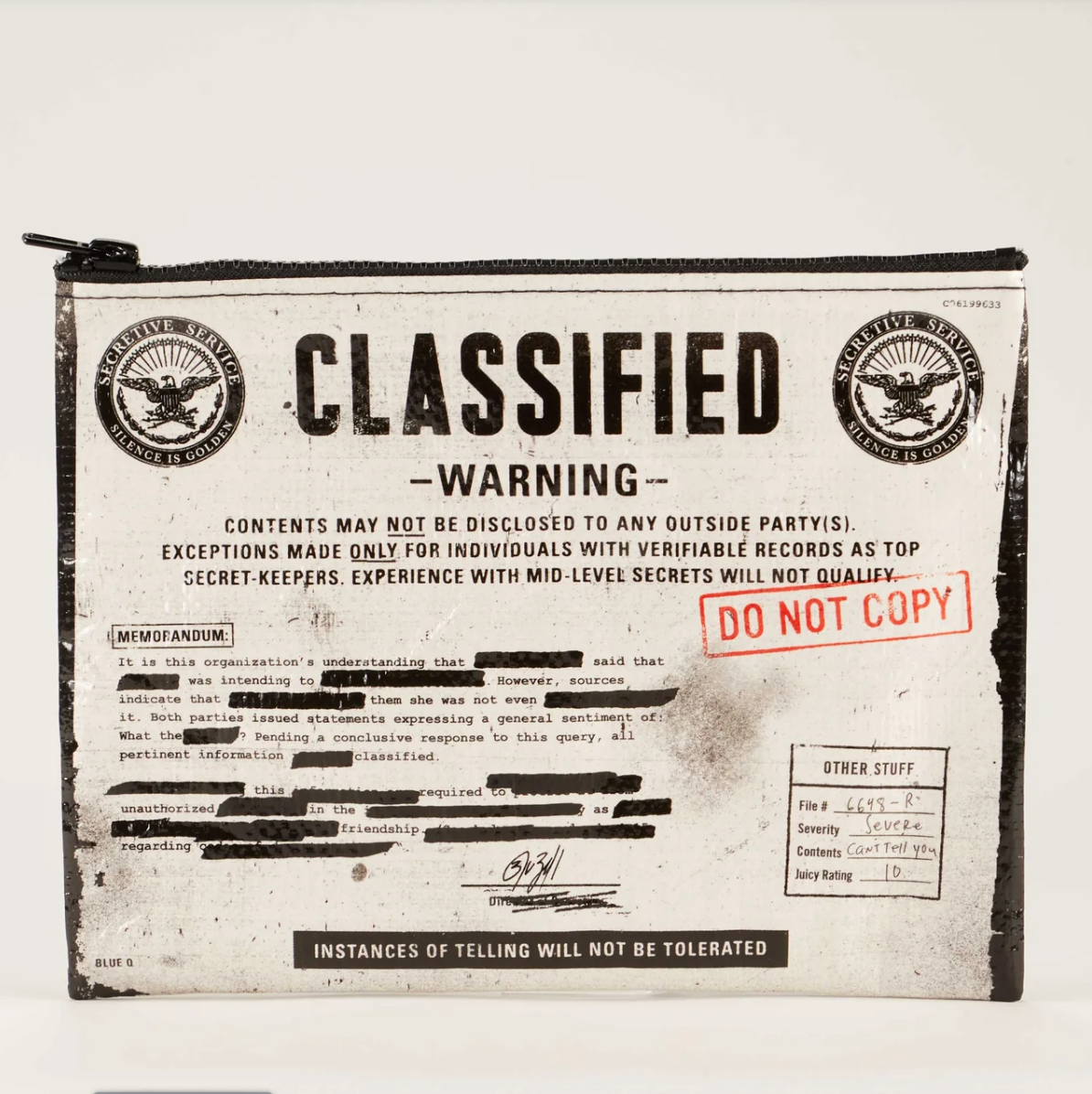 Classified Zipper Pouch