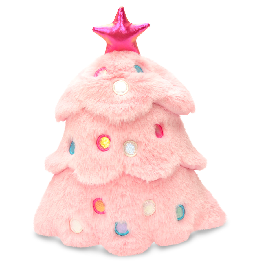 Glitter Pink Christmas Tree Plush