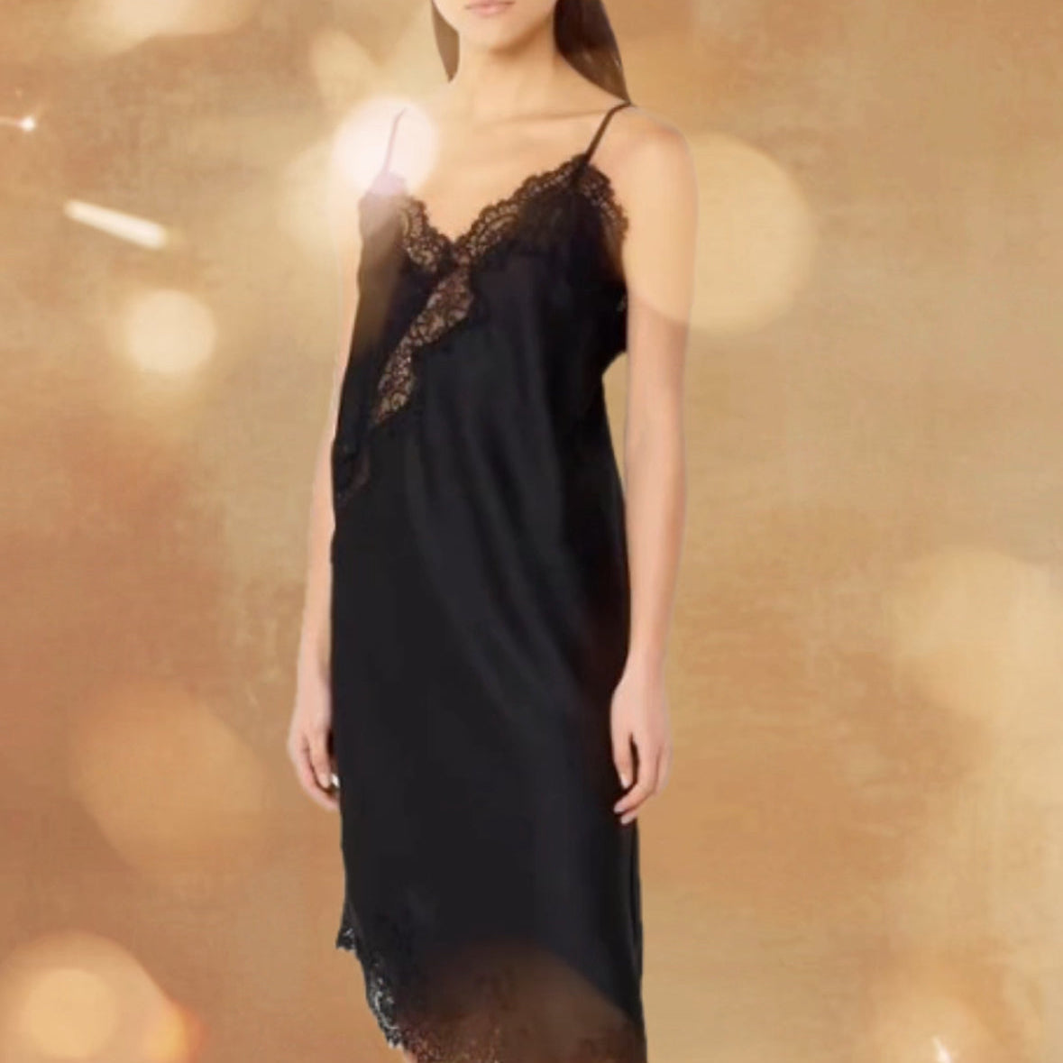 Satin Lace Slip Dress