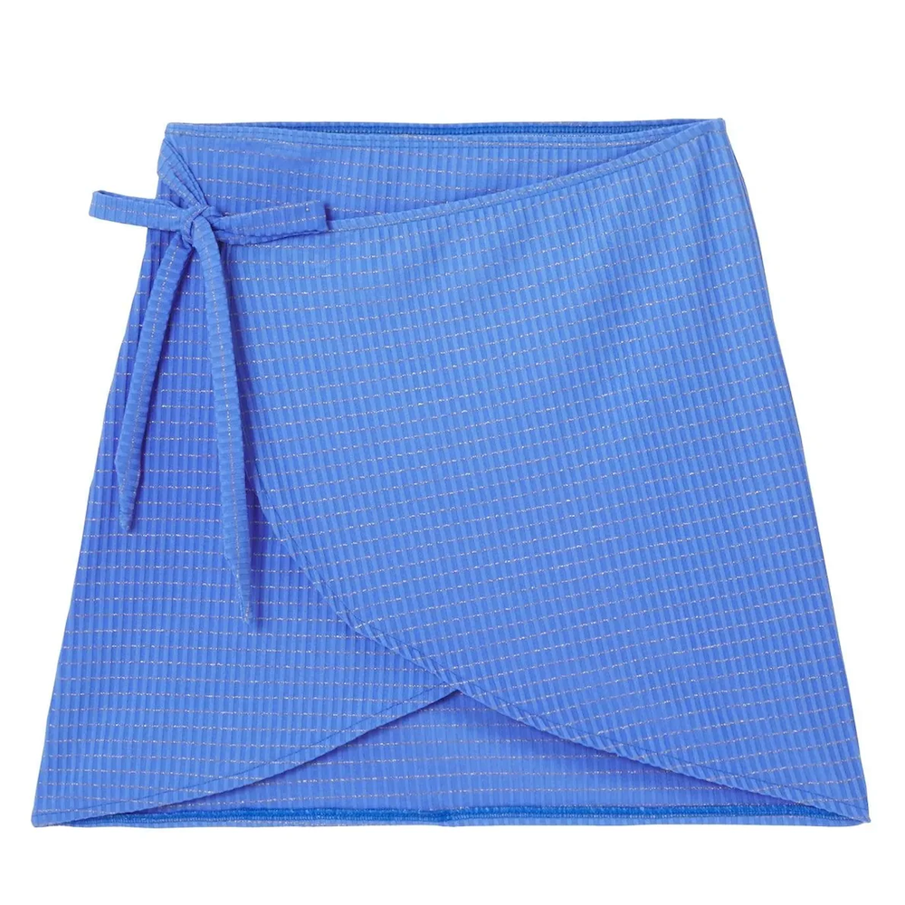Lurex blue Swim Skirt