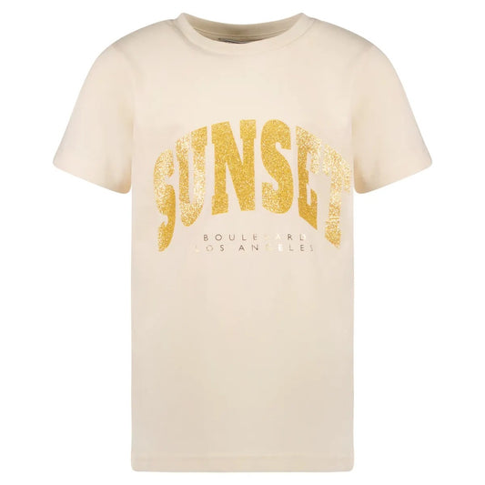 Sunset Ecru Girls short sleeves T-Shirt - KIDDING | Kids | Teens | Moms