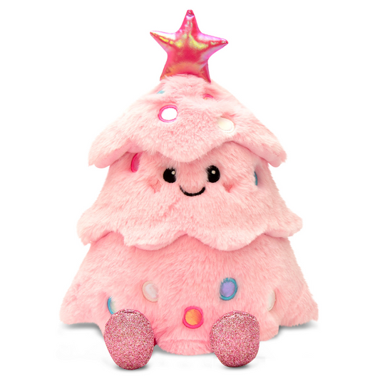 Glitter Pink Christmas Tree Plush