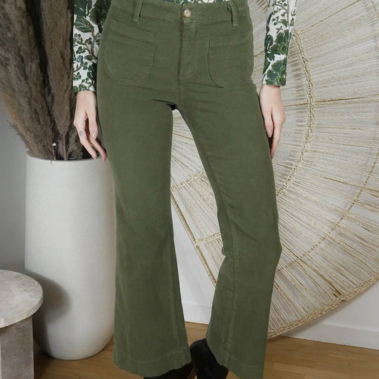 Velours feel kaki Pant