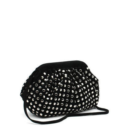 Black Velvet Stud -  Velvet Finish & Adjustable Strap