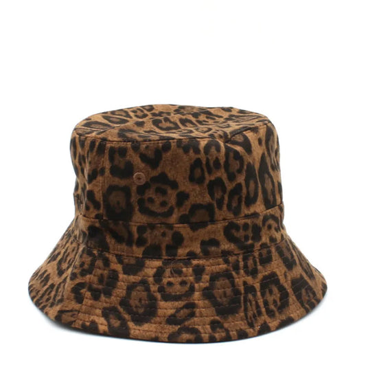 Brown Leopard Bucket Hat