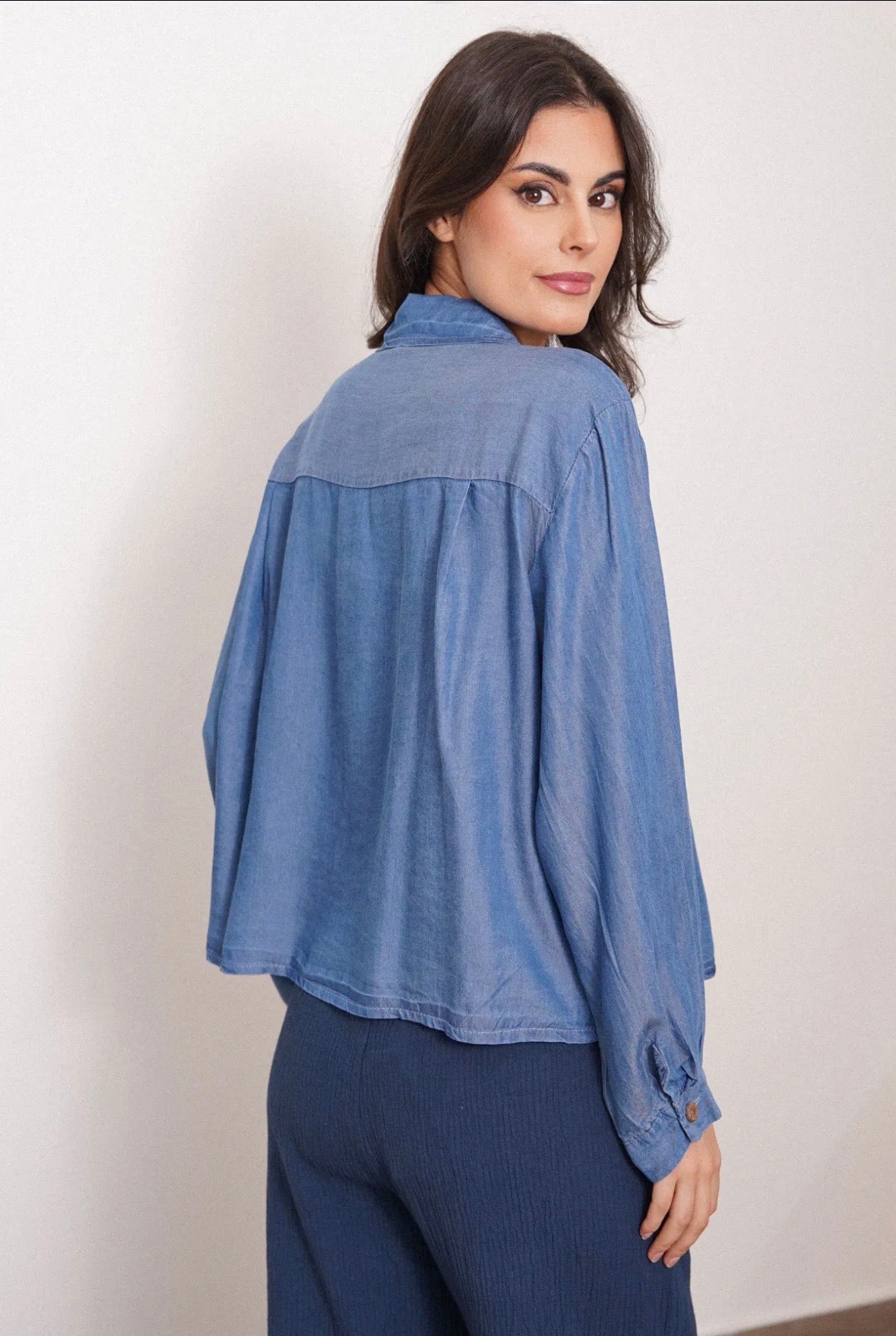 Soft-Drape Chambray Shirt