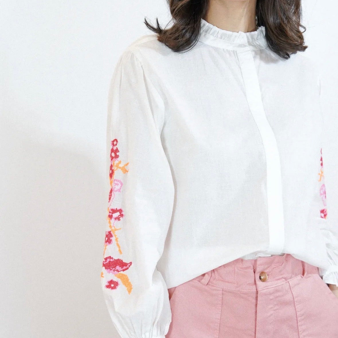 Embroidered Poet Blouse