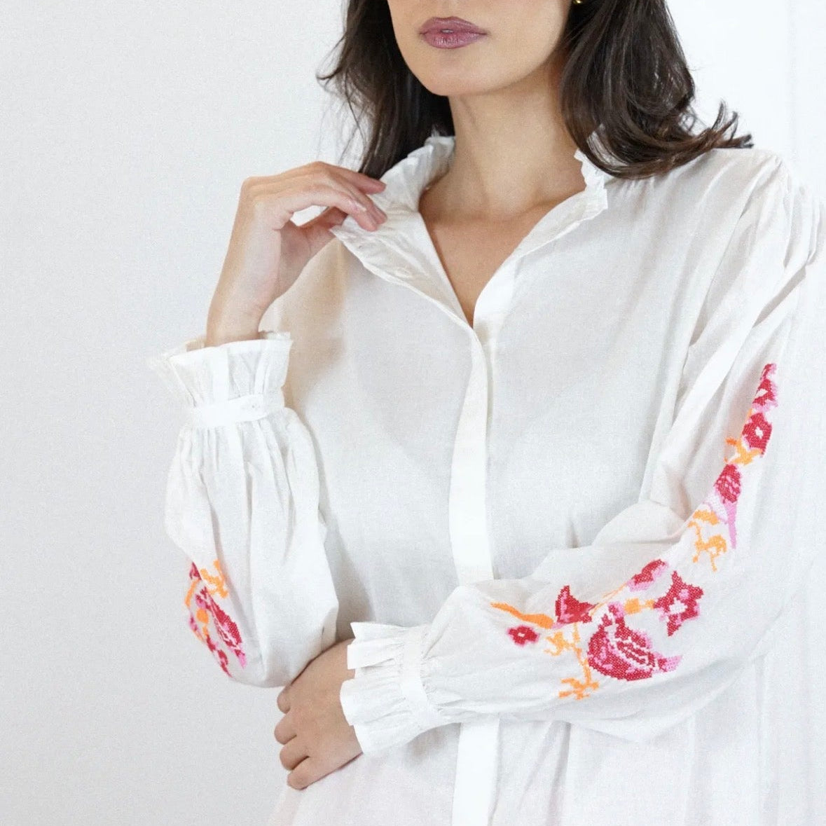 Embroidered Poet Blouse