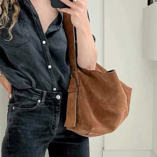 Large suede Camel Bag