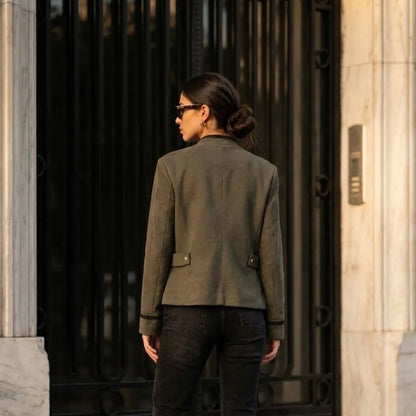 KIDDING kaki military Napoleon jacket 