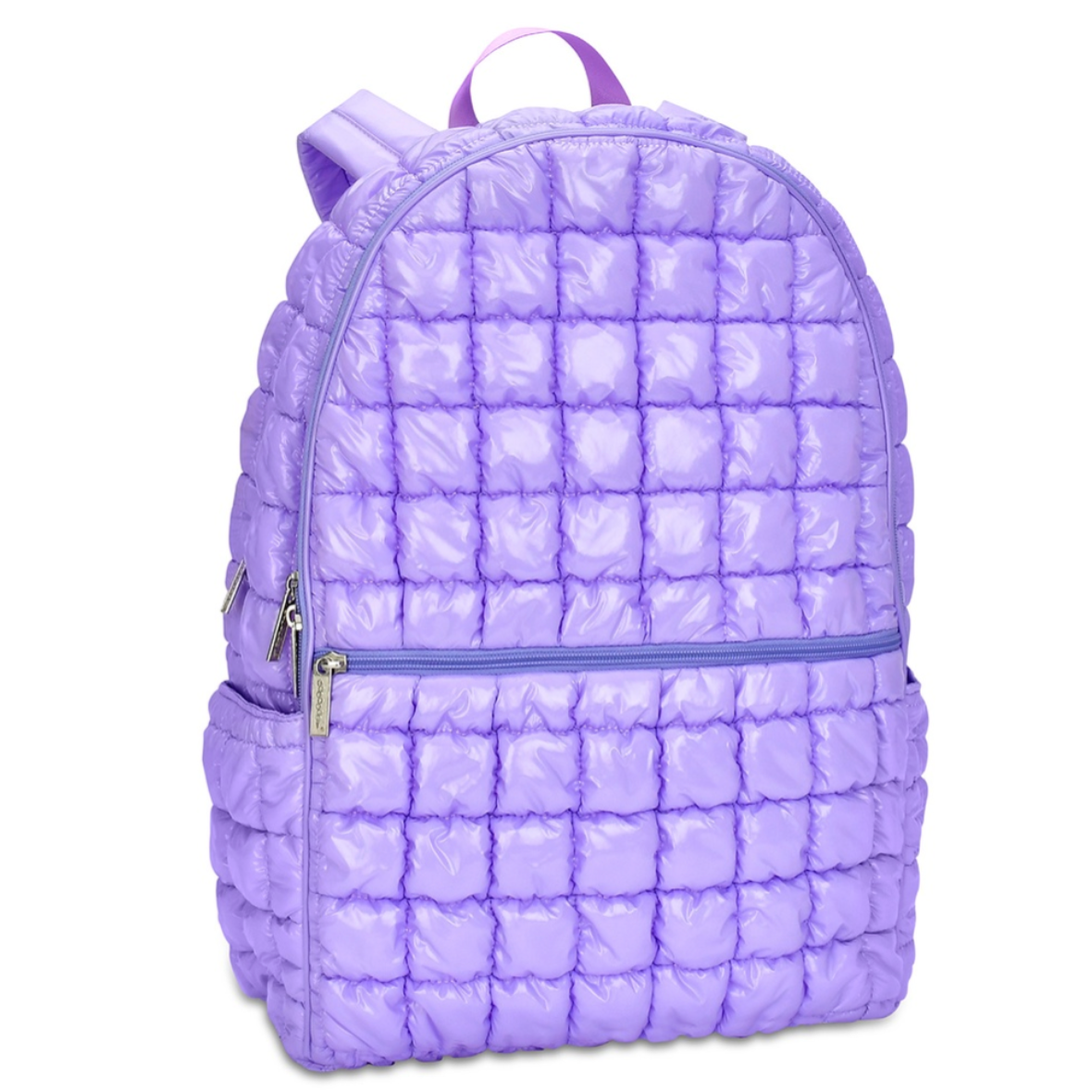 Lavender Shiny Puffer Backpack