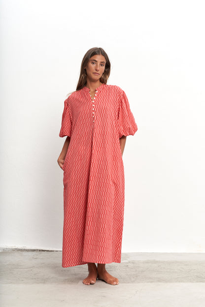 Boho Chic & Effortless Coral Dress