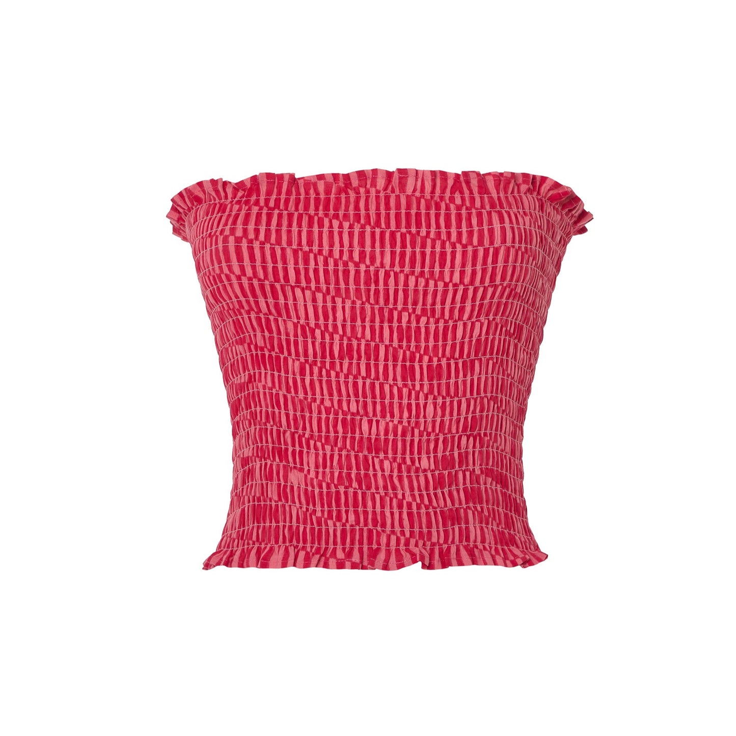 Smocked Tube Top – Coral Crush