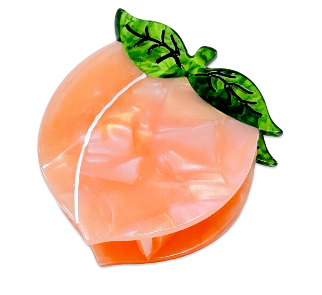 Midi Peach Hair Claw Clip