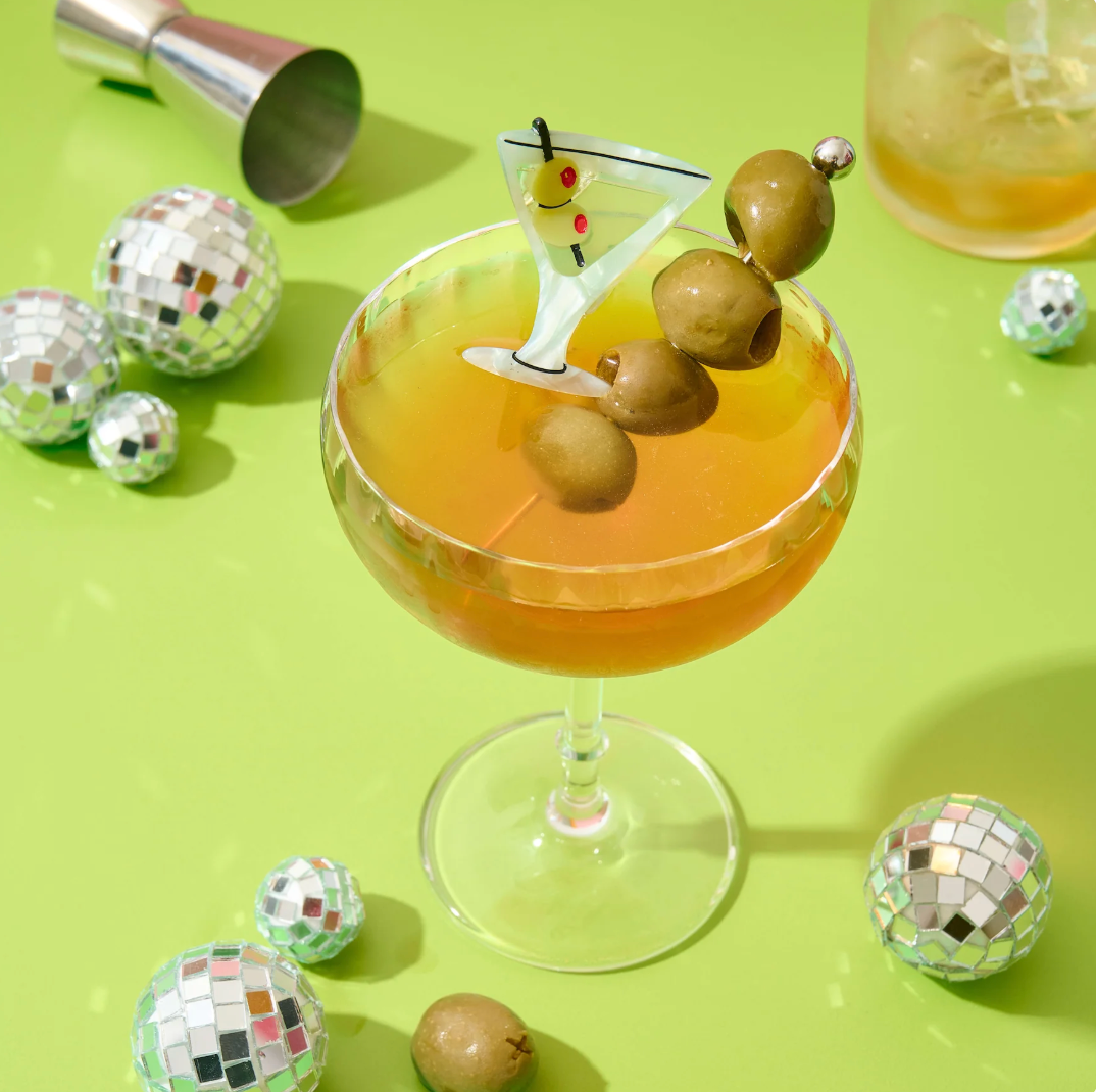 Mini Martini Hair Claw Clip