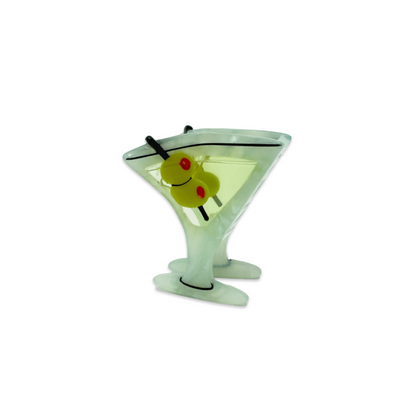 Mini Martini Hair Claw Clip