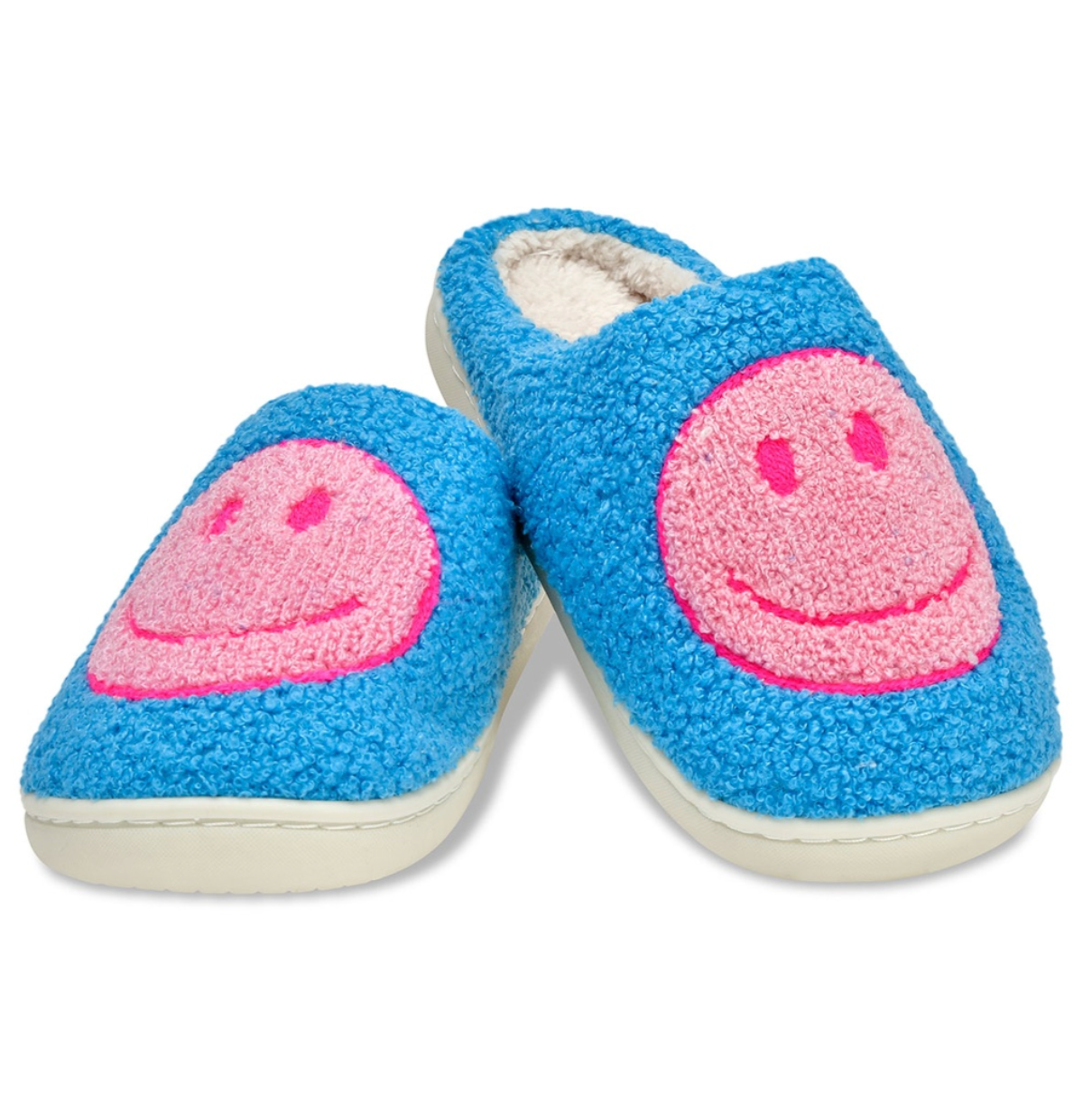 Pink & Blue Happy Slippers