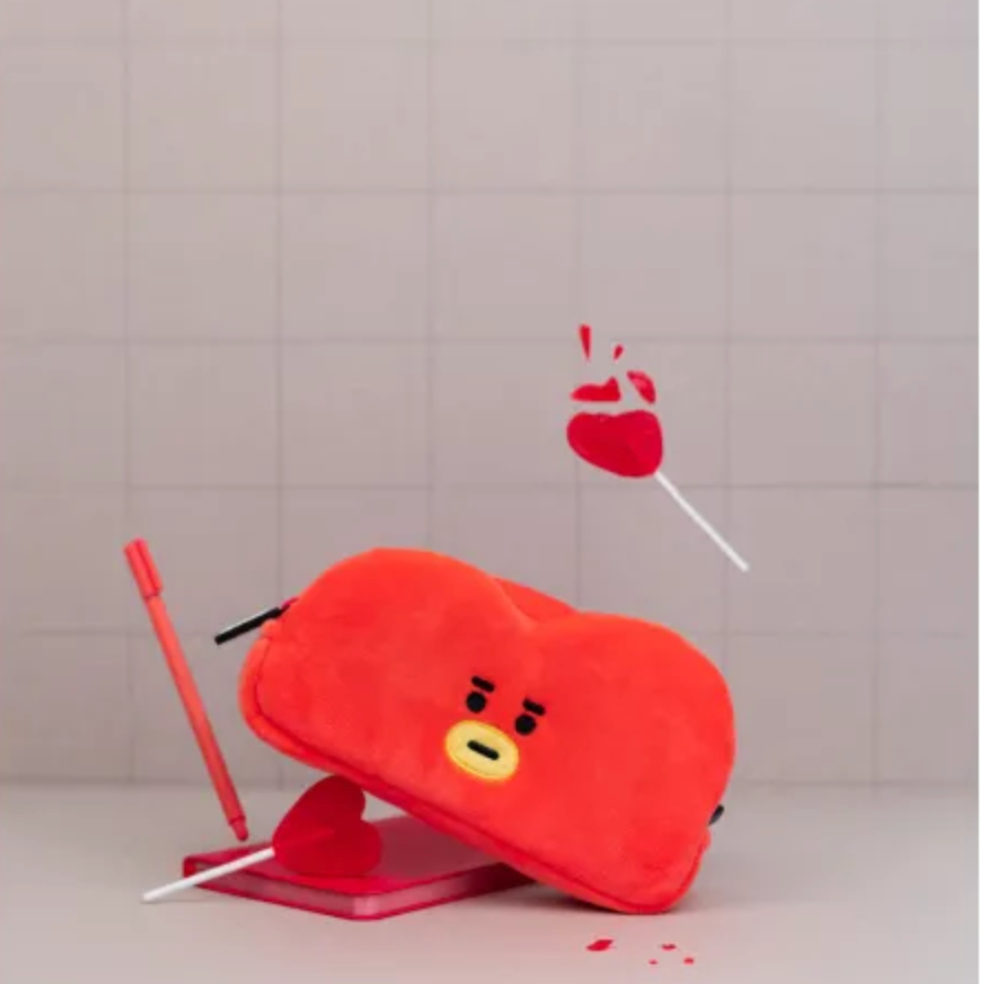 Red Tata Plush Pencil Case