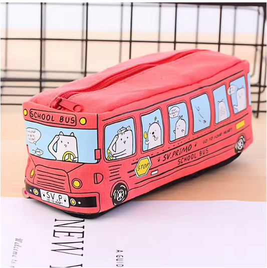 School bus Red Pencil Case