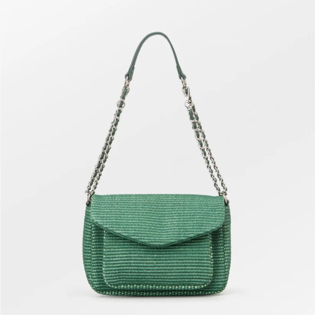 Raffia Green Bag