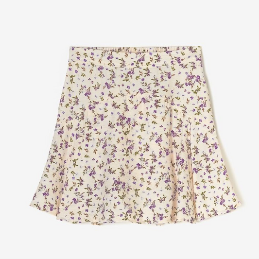 Lavender Blooms Mini Skirt