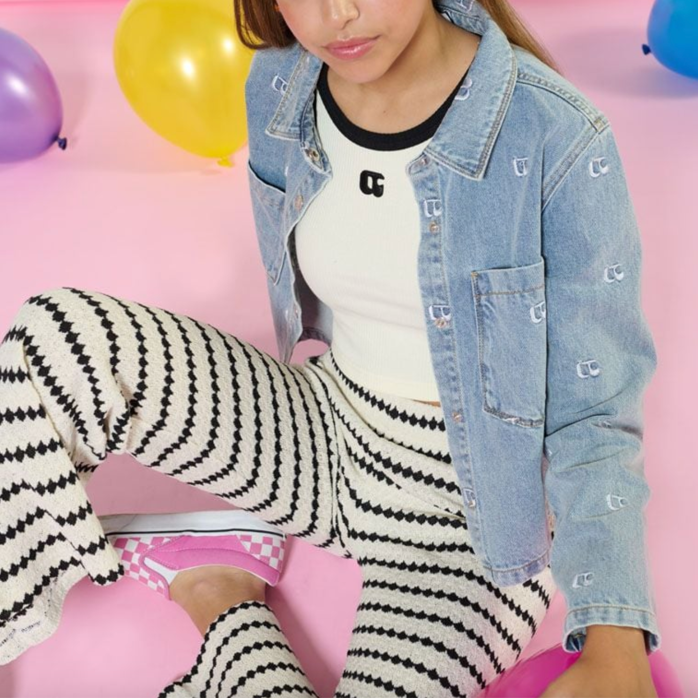 Monochrome Pop Knit Pants