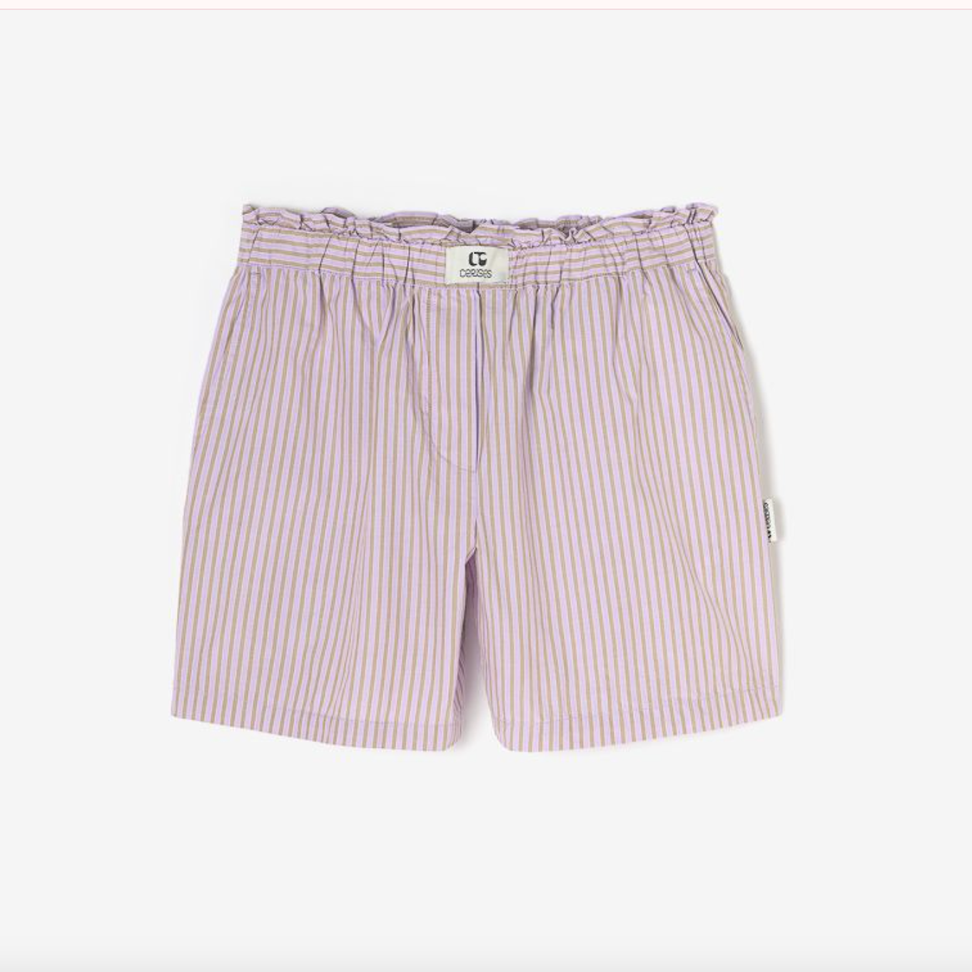 The Easy Striped Shorts – Lavender + Sand