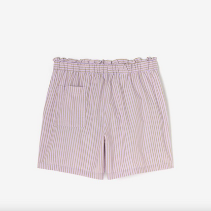 The Easy Striped Shorts – Lavender + Sand