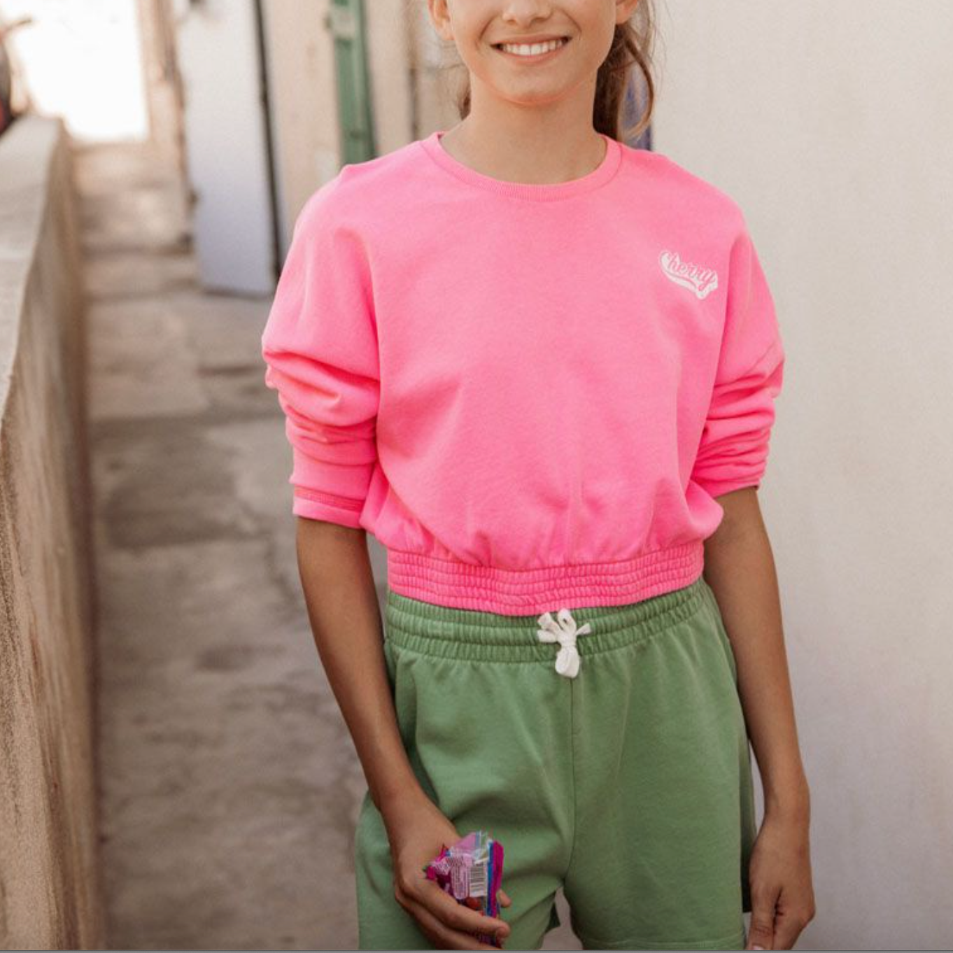 Matcha Green girls Shorts