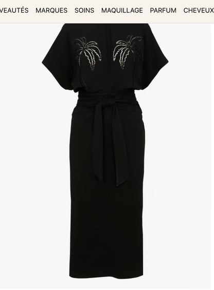 Tied Palm Dress – Black Edition
