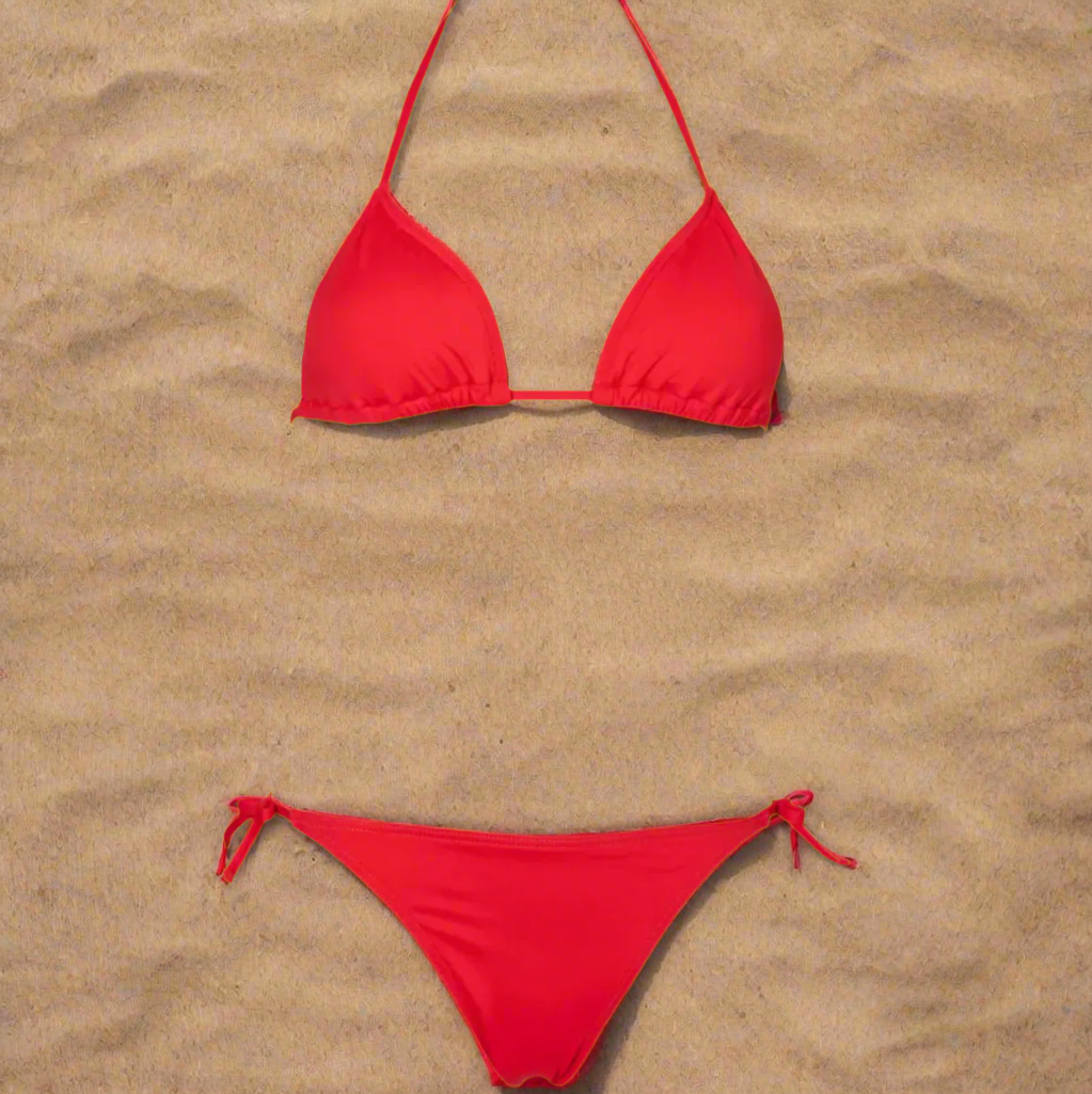 Savane Girls Red Triangle Bikini Set