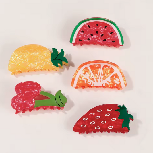 Tropical Large Fruit Salad Hair Clips