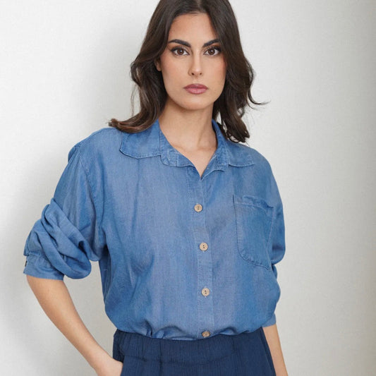 Soft-Drape Chambray Shirt