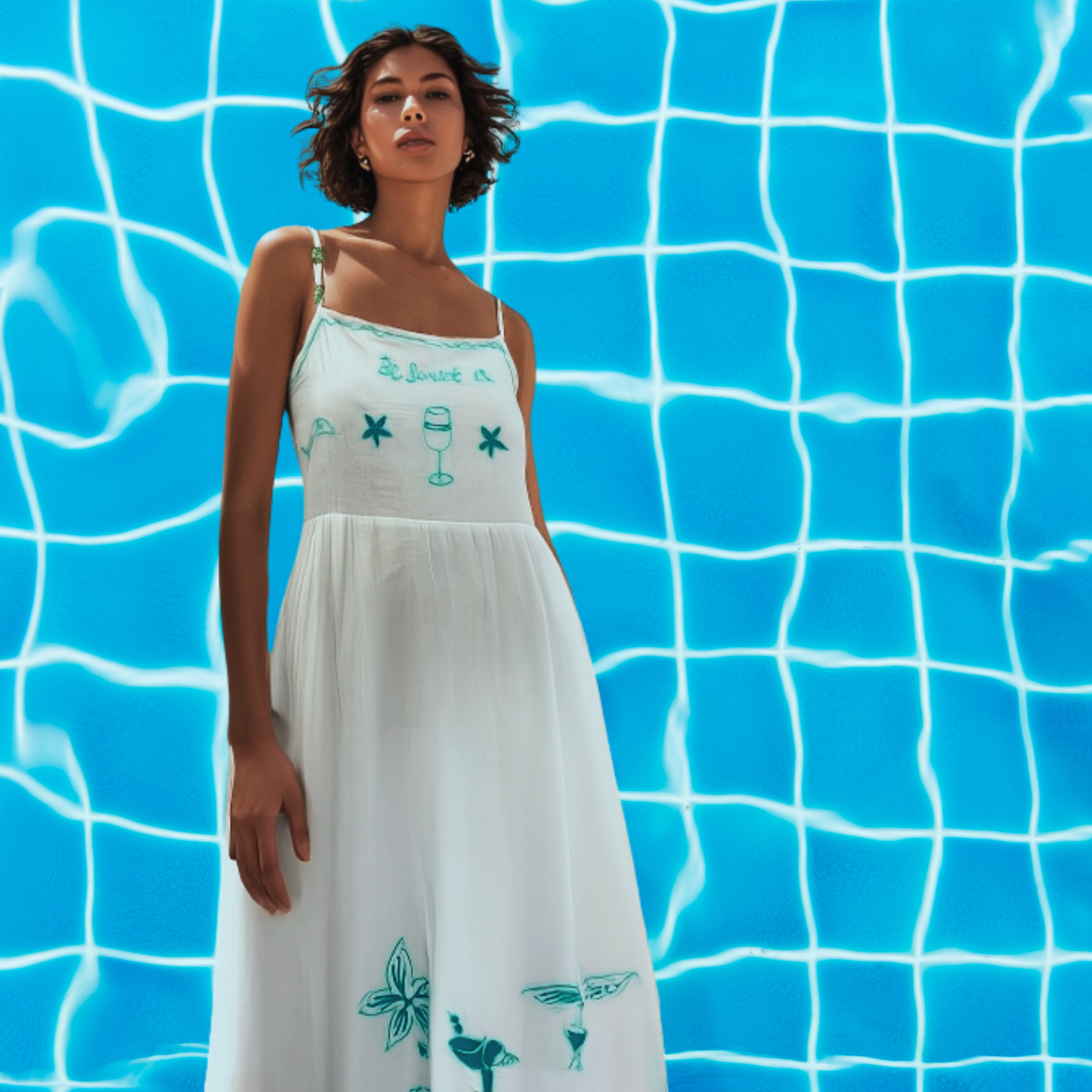 The Sunset Blue Starfish Dress