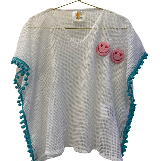 Smile & Shine Mesh Beach Cover Up