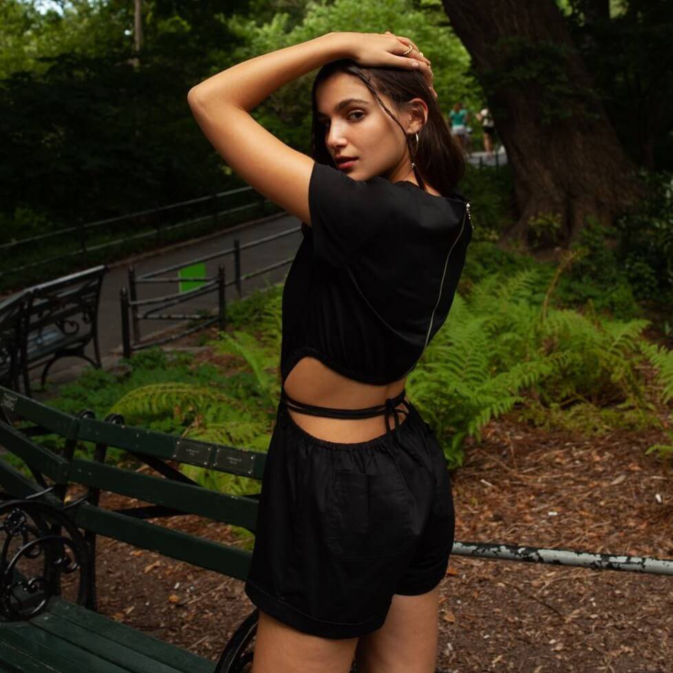 Romper black shorts with open back - KIDDING | Kids | Teens | Moms