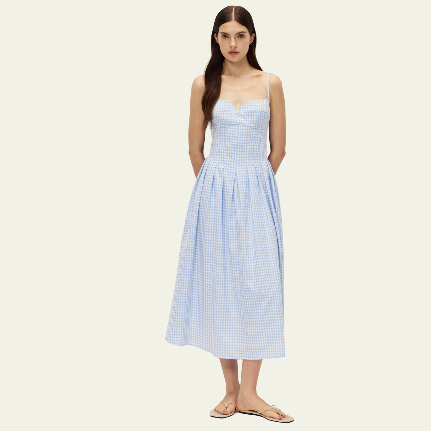The Charming Vichy Midi Dress · Blue Gingham