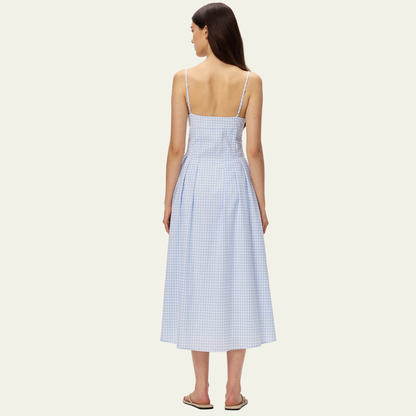 The Charming Vichy Midi Dress · Blue Gingham