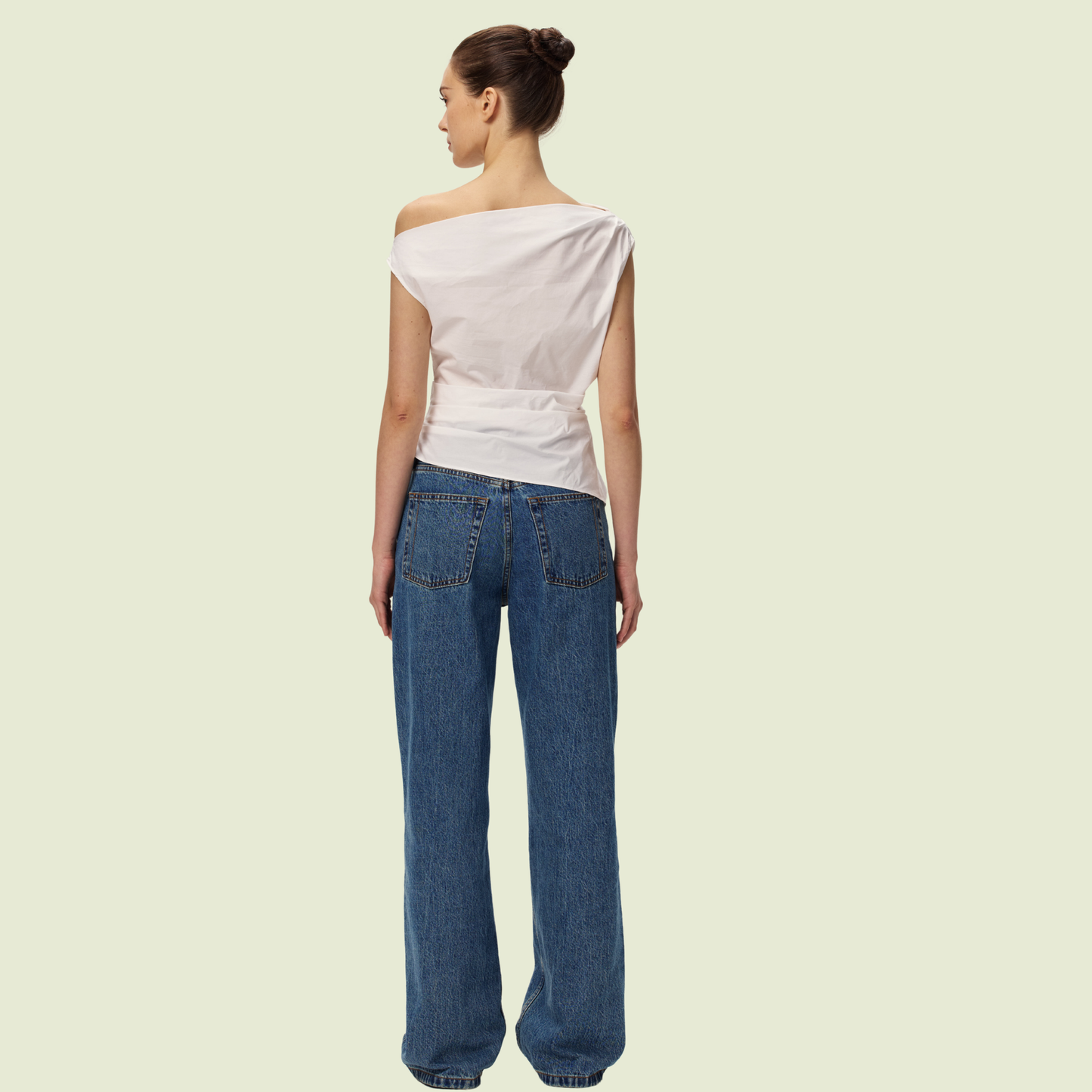 The Origami Drape Top · Crisp White