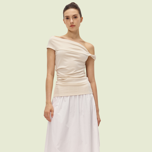 The Serene Sculpt Top · Champagne Cream