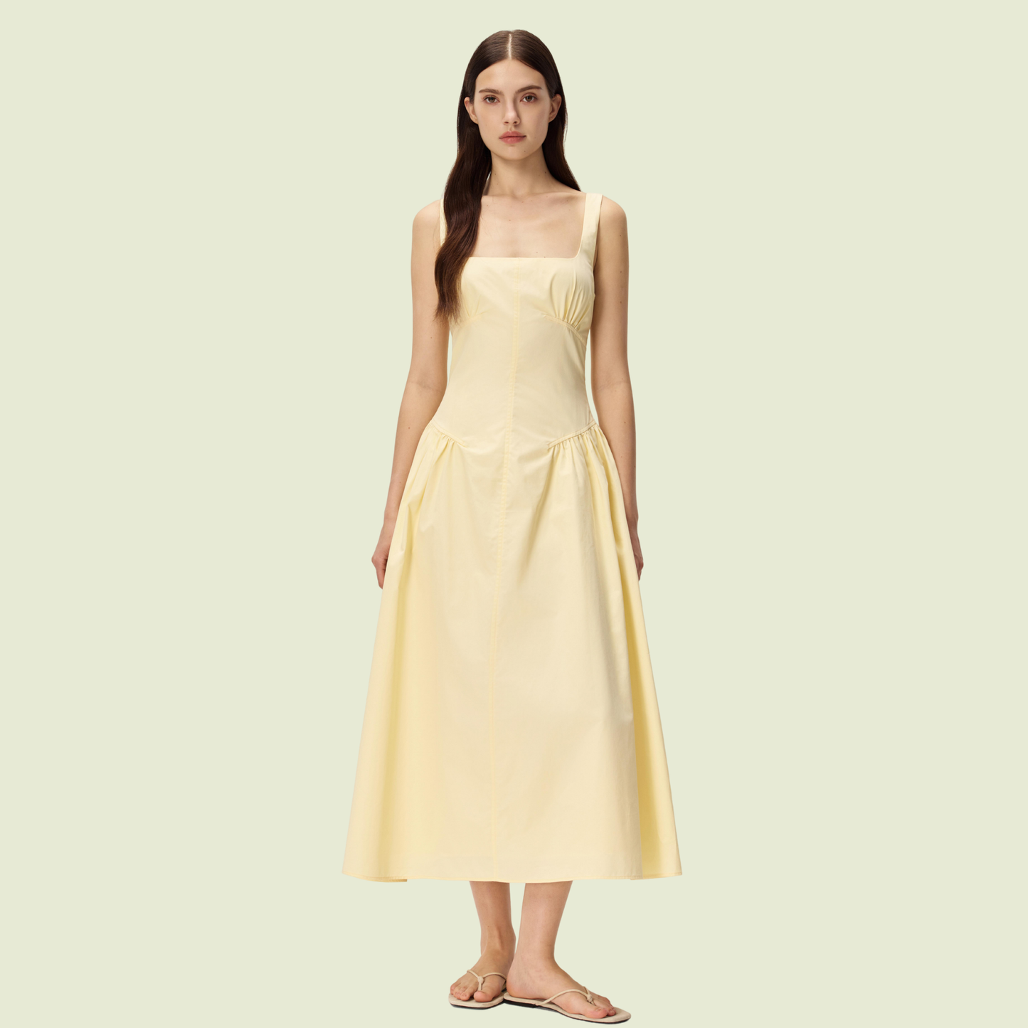The Sunlight Midi Dress · Pale Butter