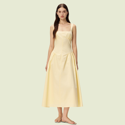 The Sunlight Midi Dress · Pale Butter