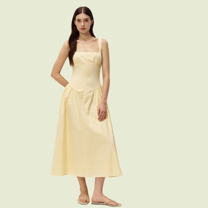 The Sunlight Midi Dress · Pale Butter
