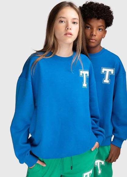 Blue College Sweatshirt - KIDDING | Kids | Teens | Moms