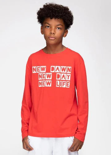 New Life Red Long Sleeve T-shirt - KIDDING | Kids | Teens | Moms