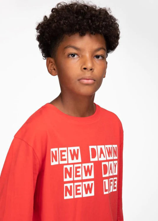 New Life Red Long Sleeve T-shirt - KIDDING | Kids | Teens | Moms
