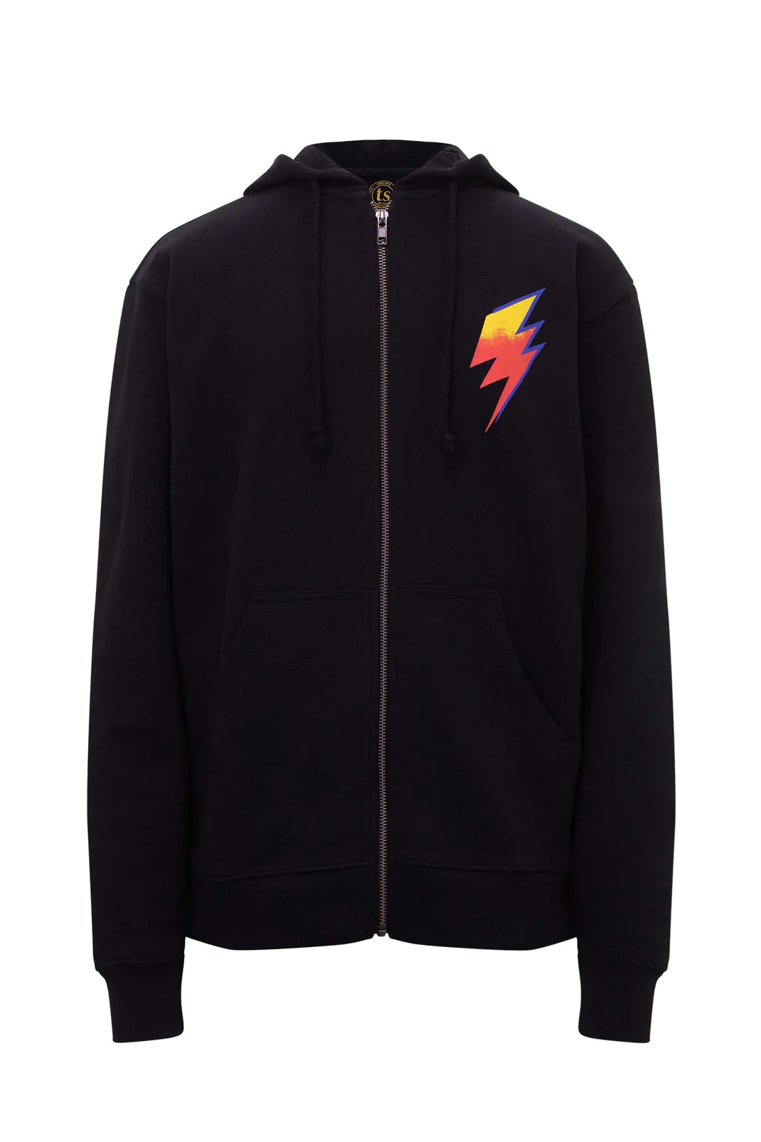 Black Thunderbolt Zip Up Hoodie - KIDDING | Kids | Teens | Moms